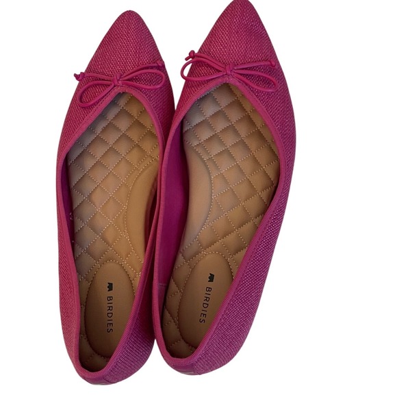 Birdies Shoes - Birdies Goldfinch Raffia Woven Flats Size 9‎ Raspberry